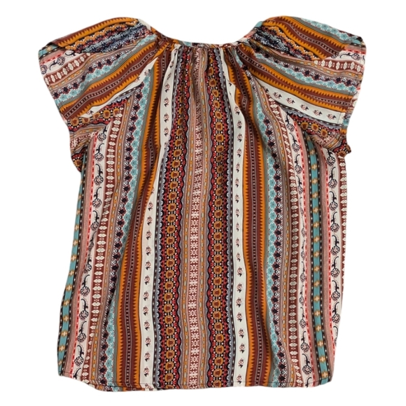 Liverpool LA Petal Sleeve Top Woven - Vibrant Festival Boho Chic Size S - Picture 3 of 10